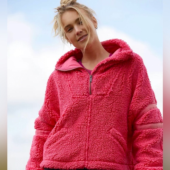 Free People Movement Nantucket Fleece Pullover Jacket Malibu Size M - Picture 2 of 6